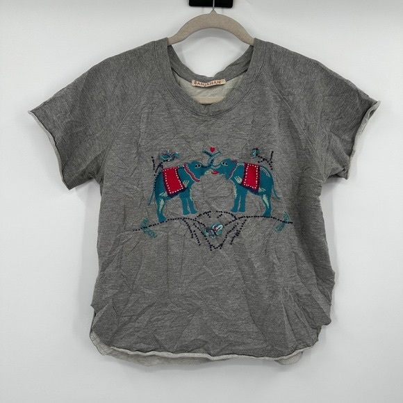 Banjanan Tops - Banjanan Gray Sweatshirt with Red Logo Tag